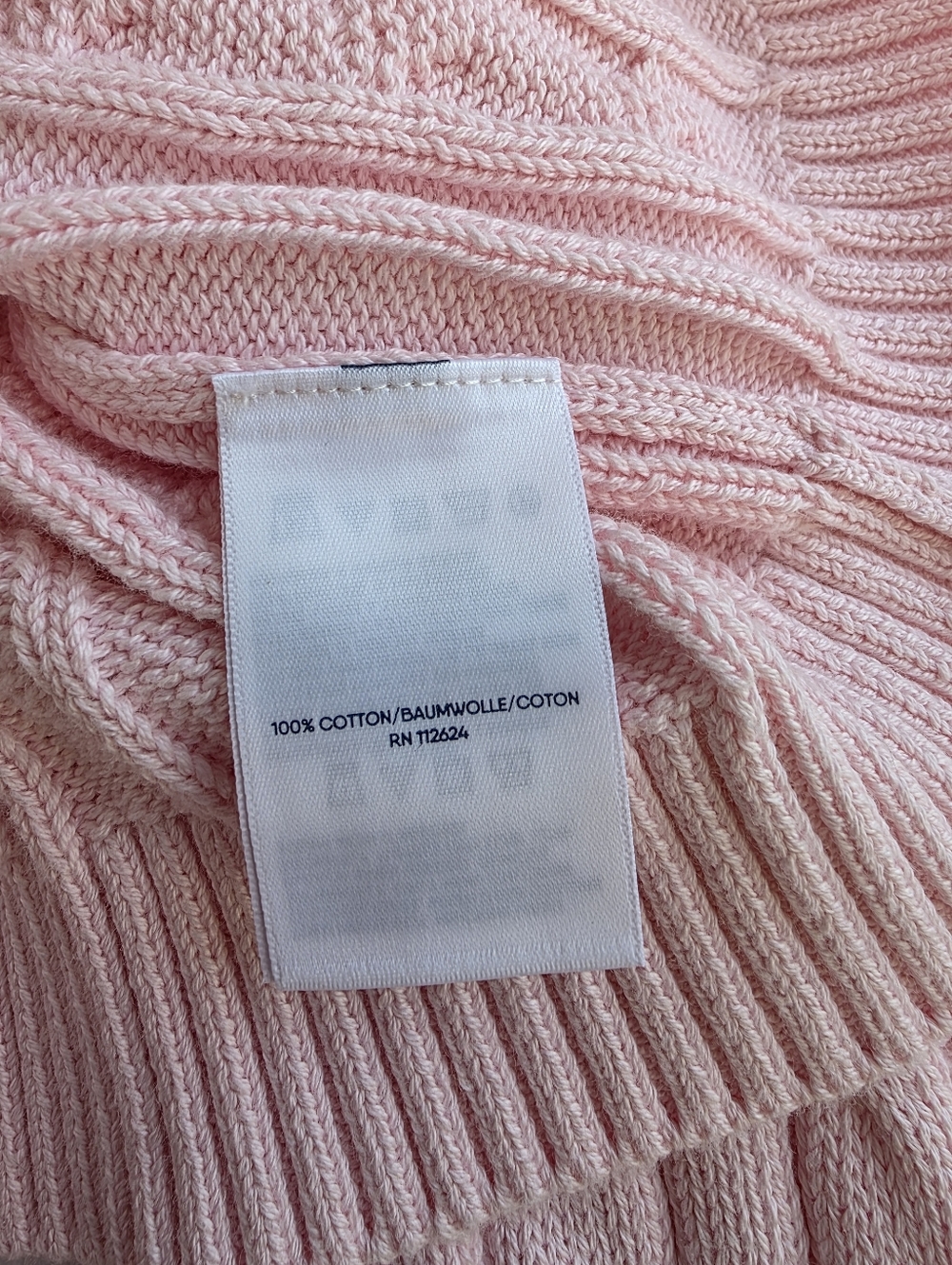 Land's End V-neck Cable Crop Sweater Women's Size L - Picture 4 of 5